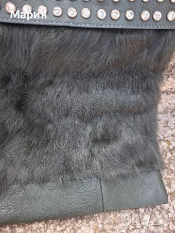 Ново! Alex Max -Естествен заешки косъм-дамска чанта, снимка 2 - Чанти - 51346103