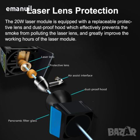 LONGER RAY5 20W CNC лазер лазерно гравиране рязане, снимка 4 - Други машини и части - 45251978