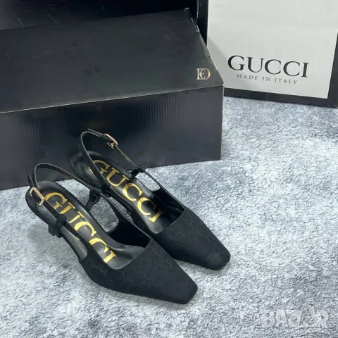 дамски сандали на ток, чанта и портмоне gucci , снимка 4 - Чанти - 46941147