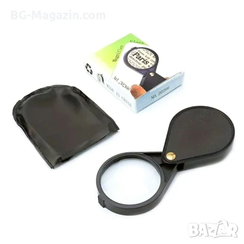 Мощна мини джобна сгъваема ръчна увеличителна лупа 8X увеличение стъклена за четене дребен текст, снимка 3 - Други инструменти - 50920239