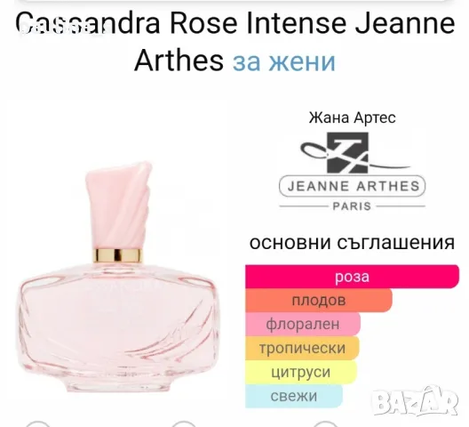 Дамски френски парфюм "Cassandra Rose Intense" by Jeanne Arthes / 100ml EDP , снимка 7 - Дамски парфюми - 47165874