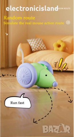 [2026 Обновено] Умнa интерактивнa играчки за котки, Wicked Mouse Plus Автоматична играчка за любимец, снимка 8 - За котки - 53687215
