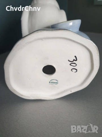 Requena Валенсия статуетка 21см/испанска порцеланова фигура на птица-гълъб, снимка 5 - Статуетки - 52496296