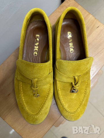 Жълти мокасини, снимка 2 - Дамски ежедневни обувки - 45040754