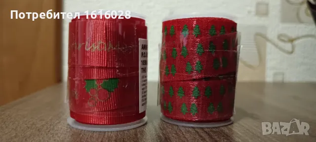 Нови Коледни ленти-панделки за подаръци,декорация и украса., снимка 7 - Декорация за дома - 38312177