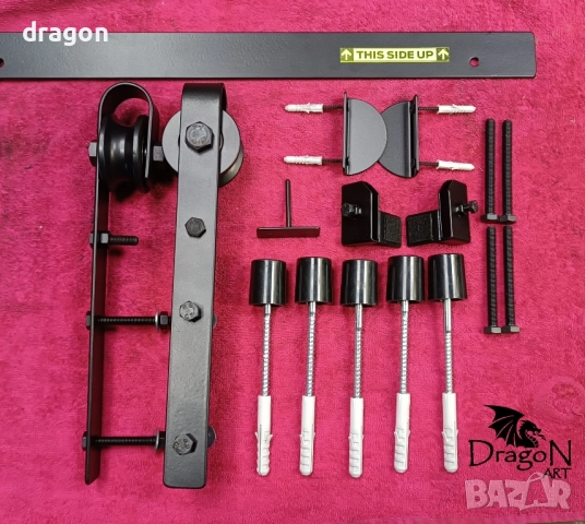 Механизъм за плъзгаща врата, пълен комплект/ slide barn door kit, снимка 6 - Интериорни врати - 52501151