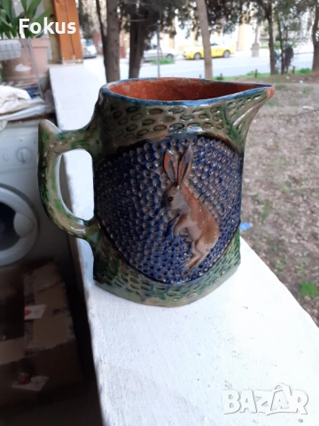 СТАРА КАНА ЧАША ТРОЯНСКА КЕРАМИКА, снимка 6 - Антикварни и старинни предмети - 53486514