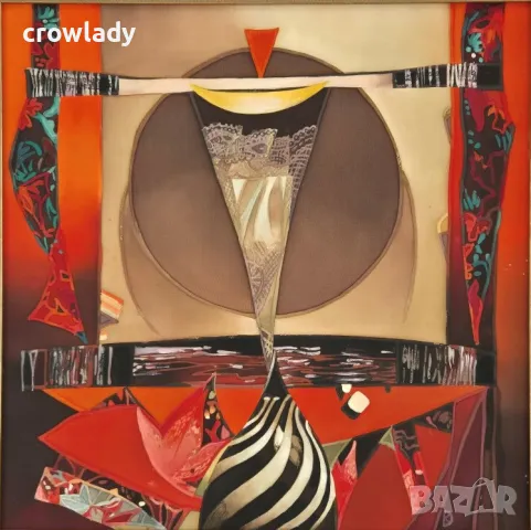 Данелина Косева Батик естествена коприна Магически кръг, снимка 2 - Картини - 49729639