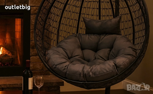 Градинска висяща люлка тип гнездо,яйце–Промоция!, снимка 6 - Градински мебели, декорация  - 52301850