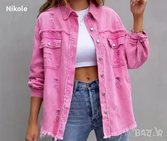 Дамско розово яке - дънково