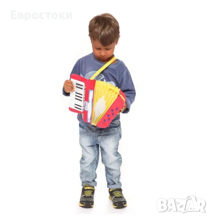 Играчка акордеон Bontempi Accordion, детска играчка музикален инструмент акордеон, 17 клавиша , снимка 2 - Музикални играчки - 47154503