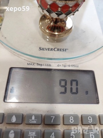 СССР-сребърно великденско(Пасхалное)яйце с клетъчен горещ емайл/среда 20 век,сребро 925, снимка 3 - Антикварни и старинни предмети - 52824916