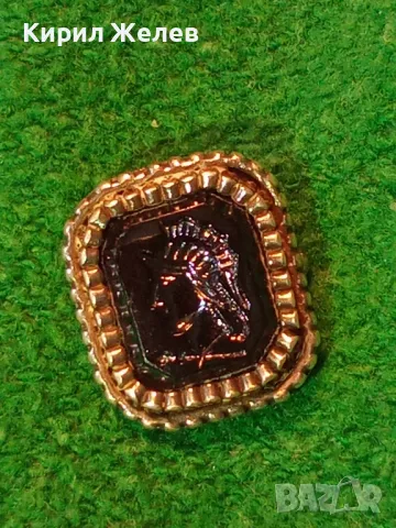 Стара СРЕБЪРНА АПЛИКАЦИЯ За ПРЪСТЕН / БРОШКА с ГЕМА / ИНТАЛИЯ ГЛИПТИКА Върху ЧЕРЕН ОНИКС 36988, снимка 14 - Антикварни и старинни предмети - 49600849