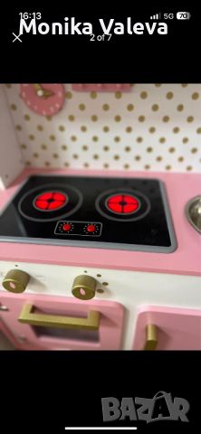 Дървена кухня Janod- Candy chic, розова, снимка 2 - Играчки за стая - 45890216