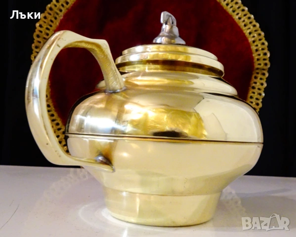 Бронзов чайник,кана за греяна ракия,греяно вино. , снимка 5 - Антикварни и старинни предмети - 54101426