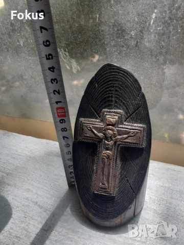 Възрожденски сребърен кръст с позлата на дърво, снимка 6 - Антикварни и старинни предмети - 53429345