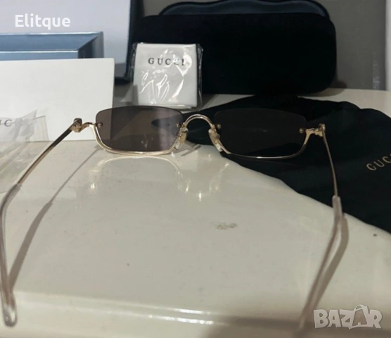 очила с черен обикновен калъф и ув защита Gucci, снимка 4 - Слънчеви и диоптрични очила - 53225278
