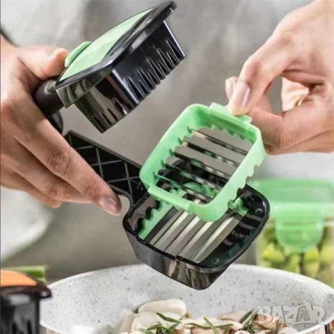 Кухненско, мултифункционално ренде за плодове и зеленчуци 5 в 1 Genius Nicer Dicer, снимка 4 - Аксесоари за кухня - 46558766