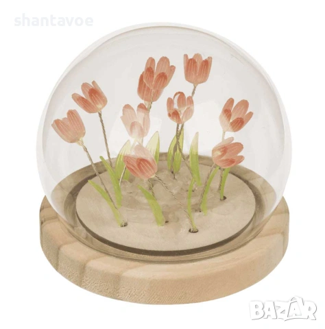 Нежна декоративна лед лампа - лалета, снимка 3 - Настолни лампи - 53712431