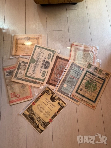 антикварни стари акции,облигации