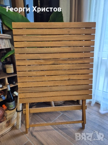 Дървена Сгъваема Маса, снимка 3 - Градински мебели, декорация  - 54280323