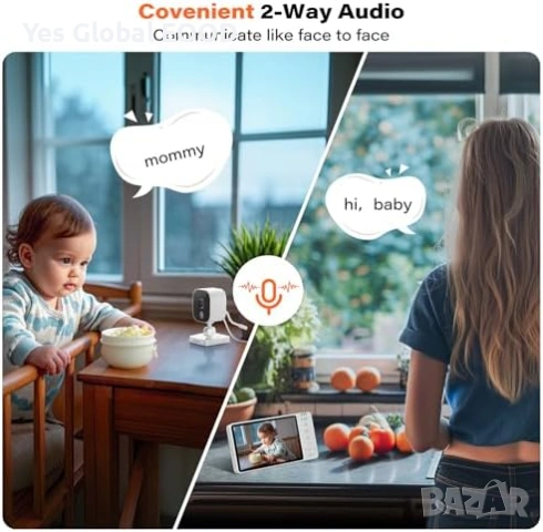 APPS2Car 5" HD бебефон за кола без WiFi, снимка 4 - Друга електроника - 53615803
