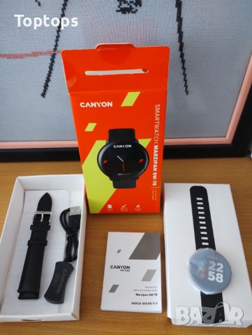 НОВ Смартчасовник черен Smartwatch Canyon Marzipan SW-75 CNS-SW75, снимка 2 - Смарт гривни - 45203209