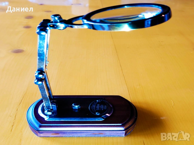 Ретро настолна лупа X3 от бронз и дърво – Стилен винтидж подарък със характер, снимка 7 - Подаръци за рожден ден - 53610449