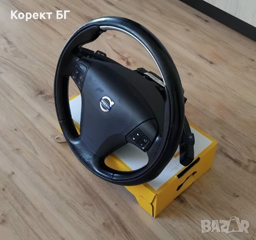 Мултифункционален волан с аербег airbag и лентов кабел + лост за мигачи/чистачки Volvo S40 V50 C30 , снимка 2 - Части - 51237240