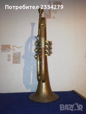 Много стара флигорна ,,AUG. CLEMENS GLIER-MUZIKINSTRUMENTEN, MANIFAKTUR, MARKNEUKIRCHENIS", снимка 7 - Антикварни и старинни предмети - 52976644