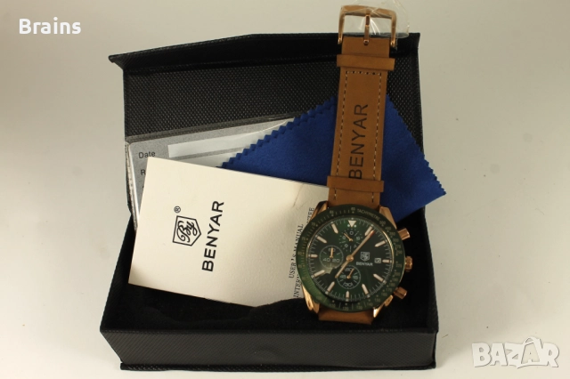 НОВ Мъжки Ръчен Часовник BENYAR CHRONOGRPAH Quartz