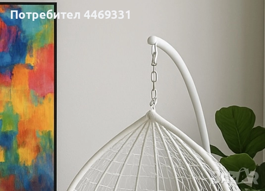 Градинска висяща люлка тип гнездо,яйце–Промоция!, снимка 2 - Столове - 52375884