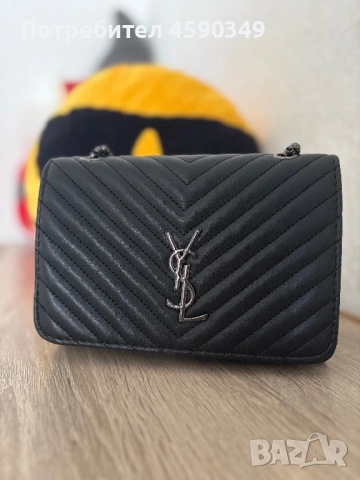 YSL черна дамска чанта Saint Laurent, снимка 5 - Чанти - 54268479