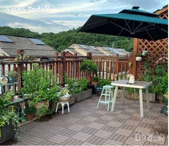 Декинг за Балкон, градина, двор, плочка за Подови пространства, 30x30x2см, водоустойчив , снимка 4 - Други - 49633295