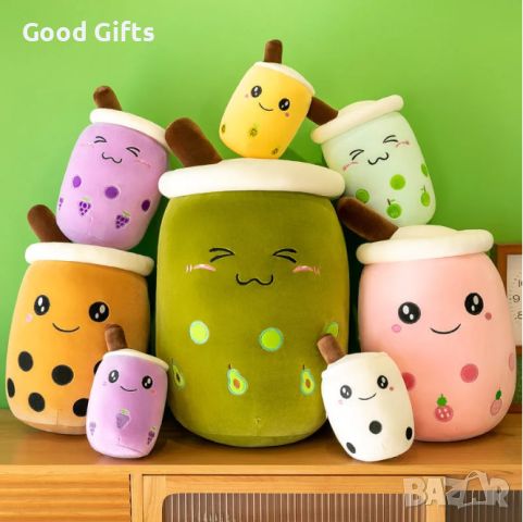 Плюшена играчка Възглавница Бабъл шейк Boba Tea Bubble Tea Cup, снимка 4 - Плюшени играчки - 46587108