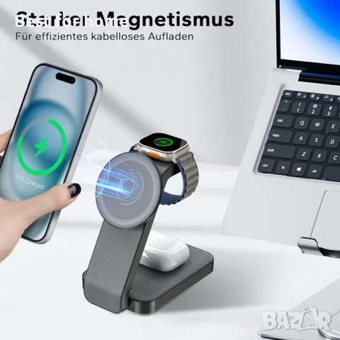 Преносимо безжично зарядно за пътуване , снимка 2 - Зарядни за кола - 51056273