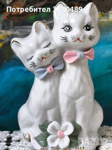 порцеланова фигурка на котета., снимка 4 - Антикварни и старинни предмети - 53765113