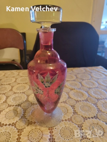 гарафи Бохемия ръчно рисувани..., снимка 4 - Антикварни и старинни предмети - 52572729