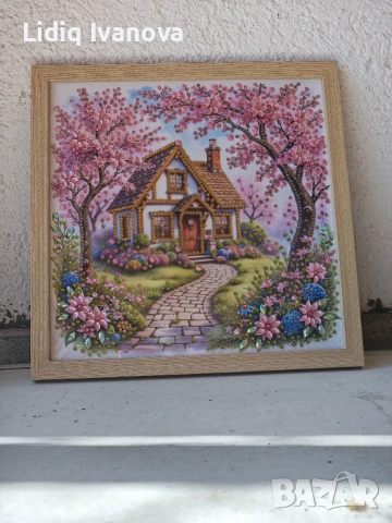 Готов частично облепен диамантен гоблен , снимка 2 - Гоблени - 53828348