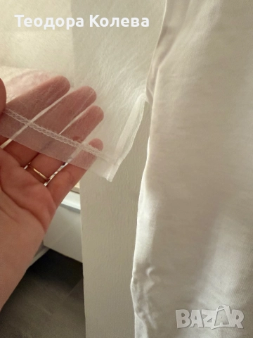 Блузка с камъни и ръкави от органза Zara, снимка 2 - Тениски - 52163716