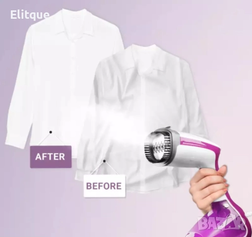 Уред за вертикално гладене с пара Voltz, 1000W, 280 мл., Бял с лилаво, снимка 3 - Ютии - 52591842