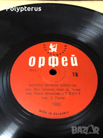 Стара българска шеллакова плоча