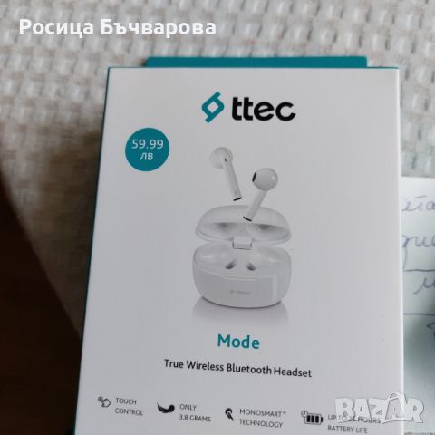 Безжични Bluetooth слушалки ttec Mode , снимка 1 - Слушалки и портативни колонки - 45542913
