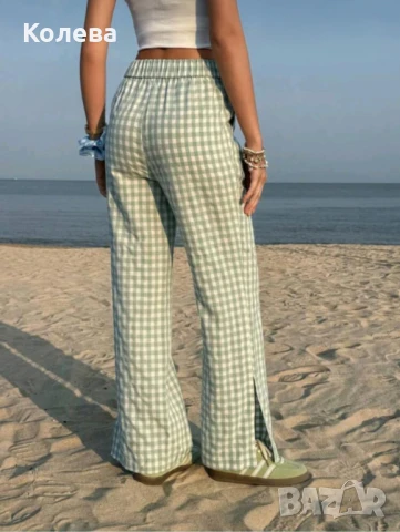 Дамски кариран панталон, снимка 2 - Панталони - 50809282