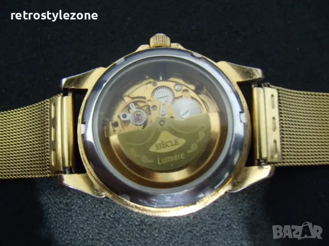 № 8025 стар часовник - SIECLE Lumiere   - ръчен  - мъжки  - механичен  - автоматичен / самоновиващ /, снимка 4 - Мъжки - 50150807
