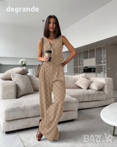 Уникален комплект Gucci елече и панталон. 