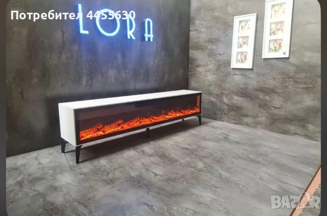 електрическа камина с шкаф – LED ефект