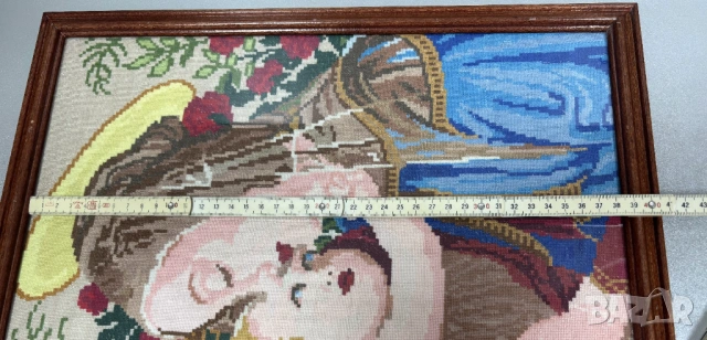 Ушит Гоблен "Мадоната с младенеца", снимка 8 - Гоблени - 54086819