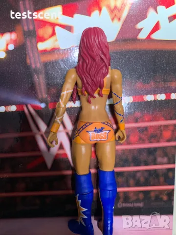 Екшън фигура WWE Sasha Banks Саша Банкс играчка Elite Series Mattel figure blue orange Mercedes Mone, снимка 16 - Колекции - 48747465