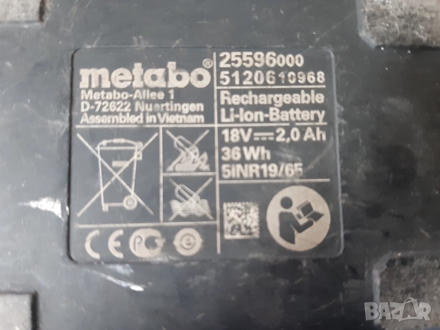 Винтоверт Metabo Black Edition SB 18 LT BL SE и SB 18 LI, снимка 5 - Винтоверти - 50536095